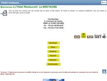 Tablet Screenshot of hotel-restaurant-le-bretagne.com